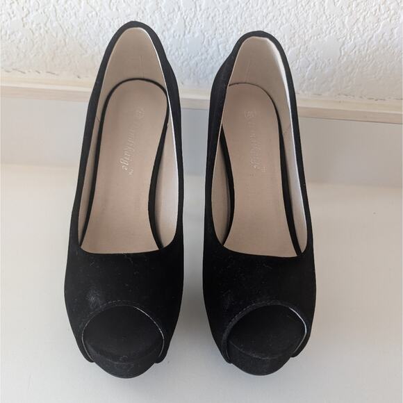 Suede Slip On Night Club Comfortable Peep Toe Sexy Stiletto High Heel Pum - Picture 1 of 4